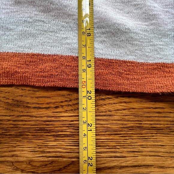 ⭐️ Madewell Striped Rust Orange Gray White Striped Short Sleeve Sweater XXS - Picture 10 of 10